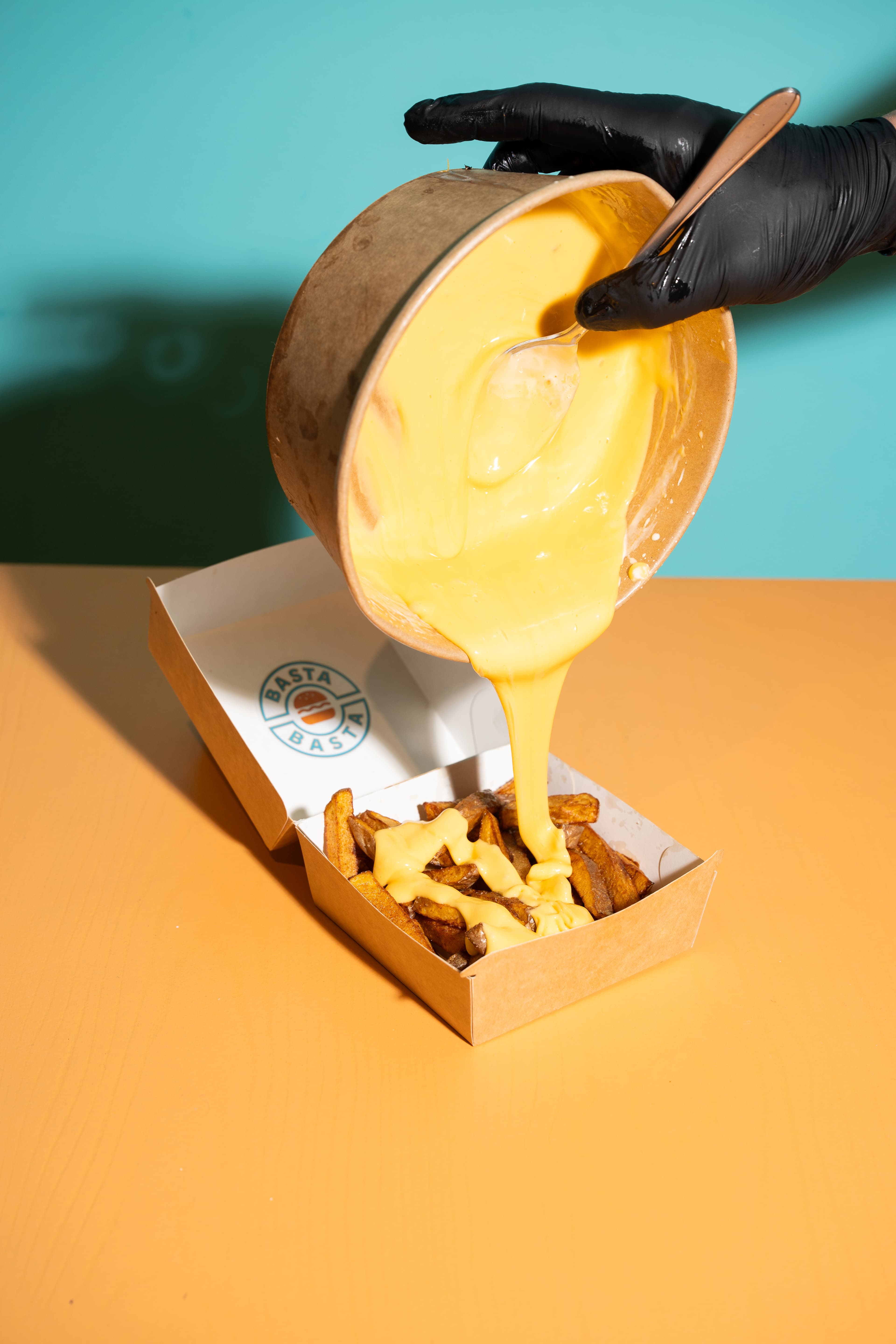 Frites maison cheddar Basta Basta Corse